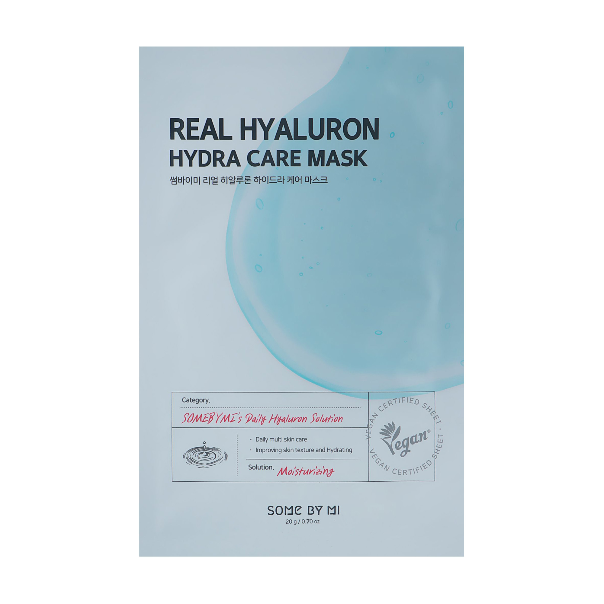 Тканинна маска для обличчя Some By Mi Real Hyaluron Hydra Care Mask з гіалуроновою кислотою, 20 г